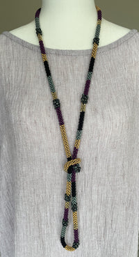 Twilight Plum Crochet Necklace