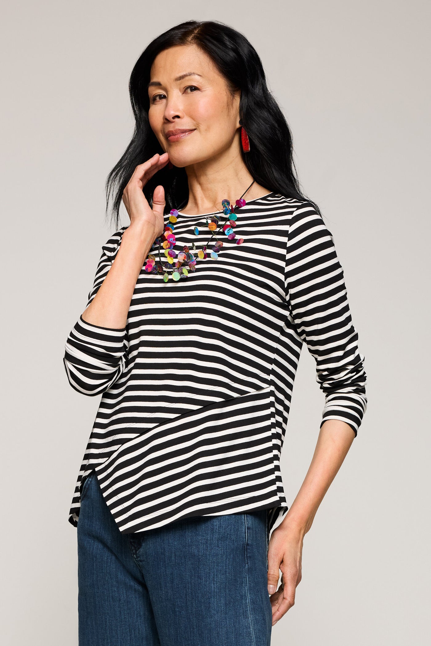 Black/Ivory Stripe