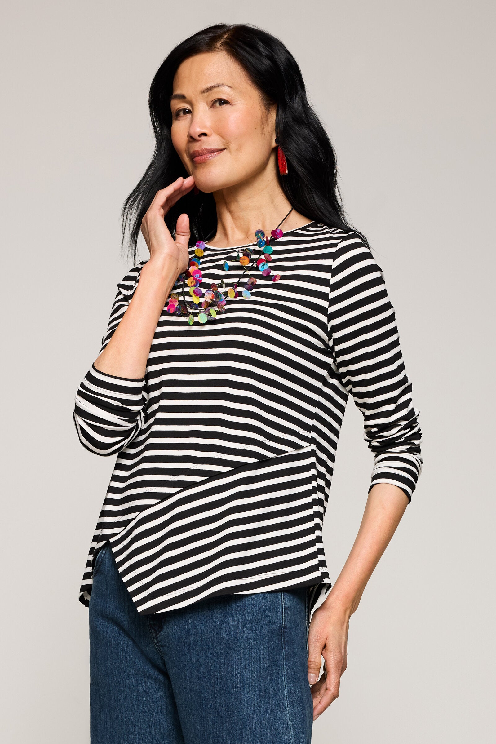 Black/Ivory Stripe