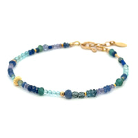 Tanzanite, Sapphire & Gold Gemstone Bracelet