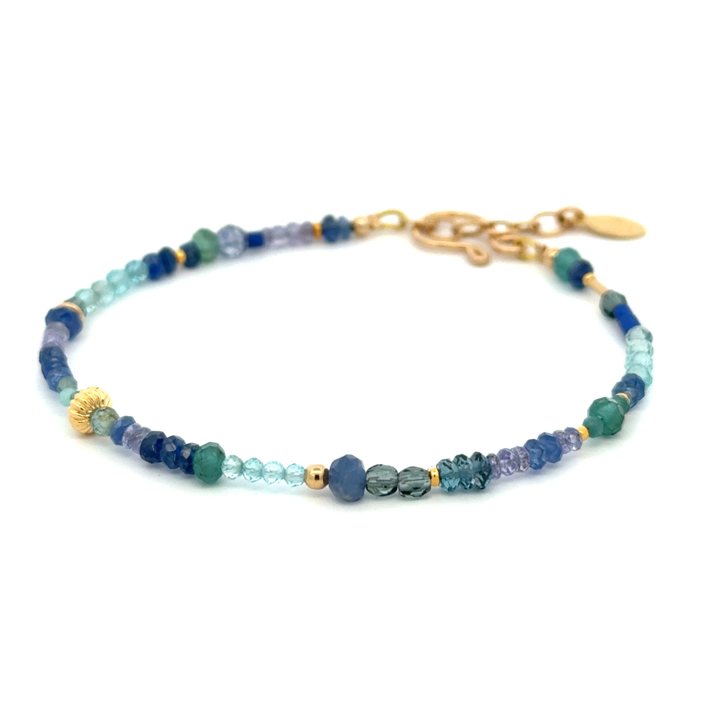 Tanzanite, Sapphire & Gold Gemstone Bracelet