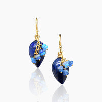Lapis & Blue Opal Drop Earrings