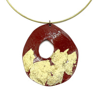Red and Gold Pendant No. 3