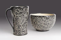 shown with the doodle mug