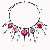 Summer Garden Reversible Silk Necklace