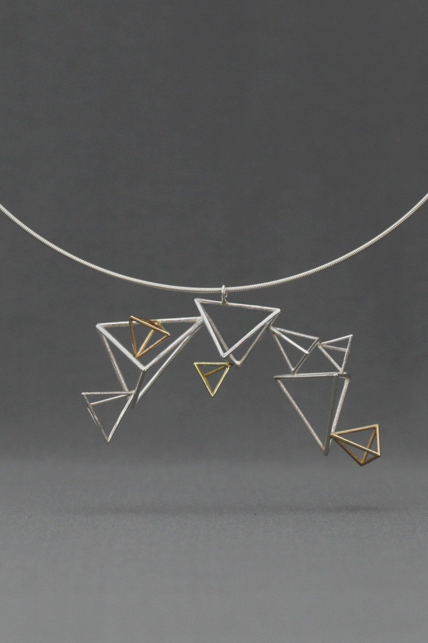 Curving Triangles Necklace