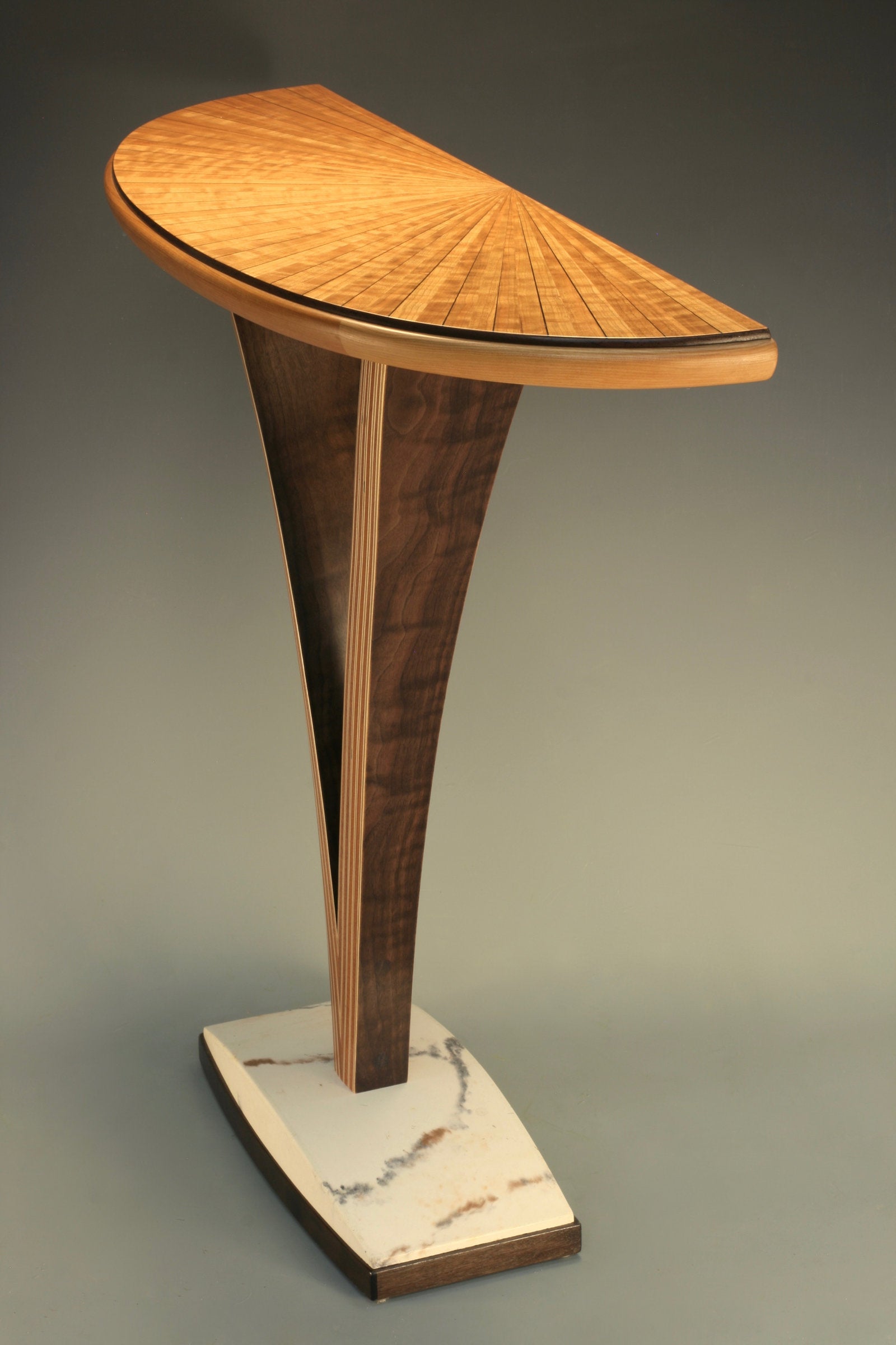 V Demilune Table