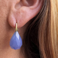 Chalcedony Briolette Drop Earrings