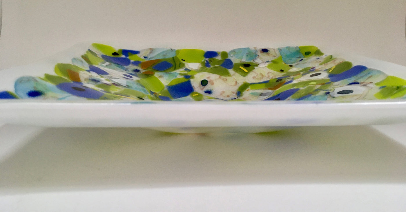 Green and Blue Square Bowl