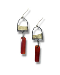 Red Birdcage Earrings