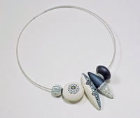 Blue Leaf & Berry Necklace