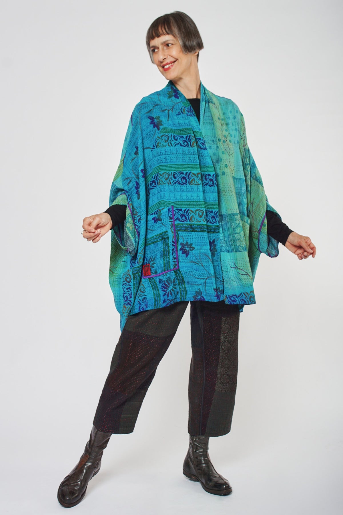 Double Collar Poncho #5