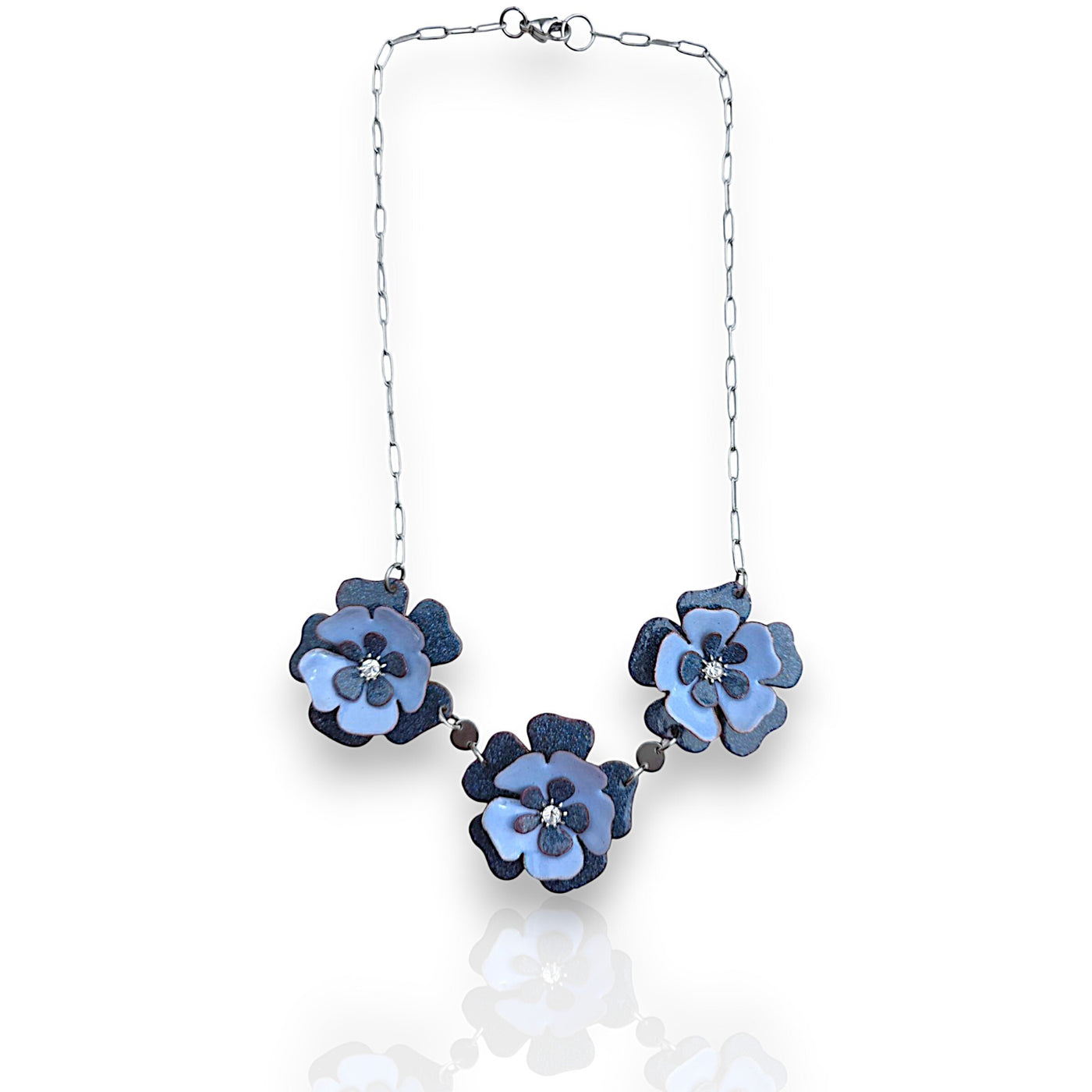 Denim Blue Blossom Necklace