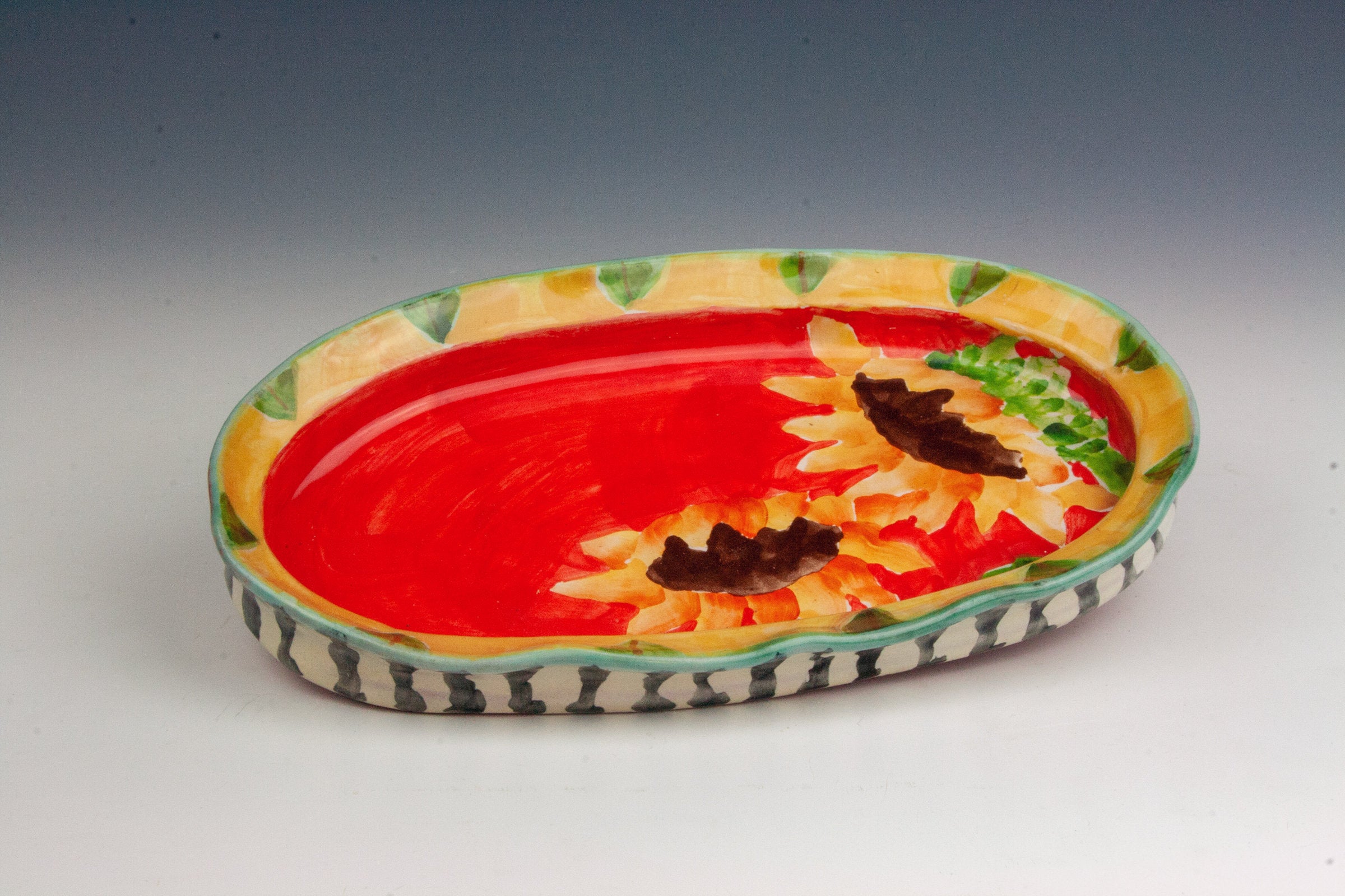 Sunflower Oval Platter
