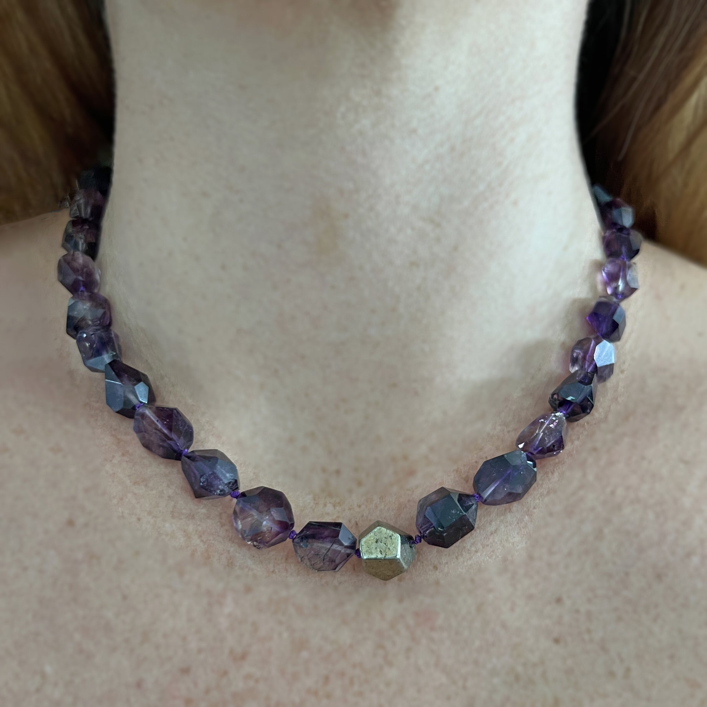 Elestial Amethyst Candy Necklace