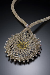 Woven Sundial Medallion Necklace 2