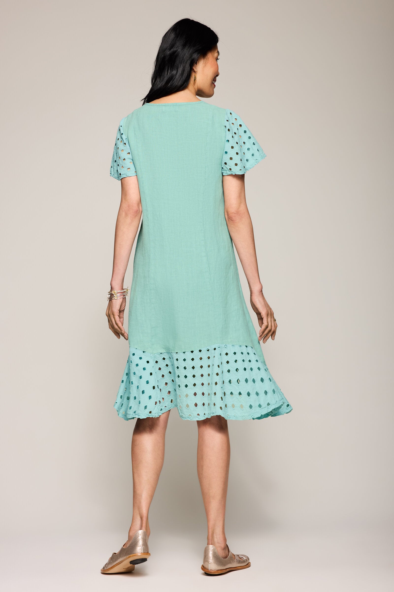 Eyelet Flair Dress