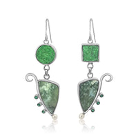 Tsavorite Drusy Earrings