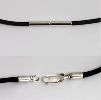 Rubber Cord with Bayonet Clasp (top) and Leather Cord with Lobster Clasp (bottom)