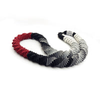 Black, White, Gray, and Red