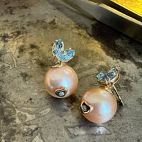 Pearl & Diamond Queen Rabbit Earrings