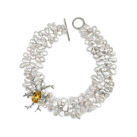 Light Citrine & Pearl Coral Necklace