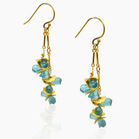 Aqua Apatite Signature Earrings