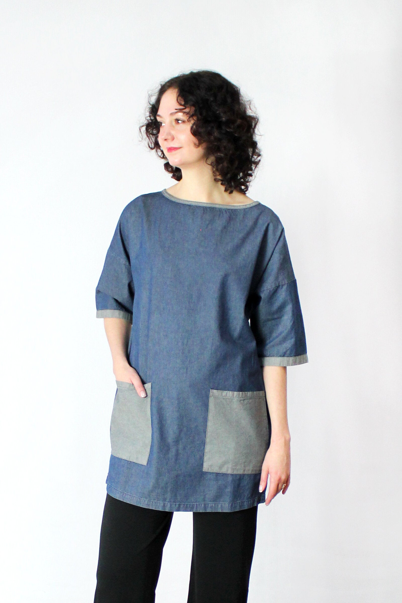最終価格★bonjour diary 6y denim tunic a560249.003