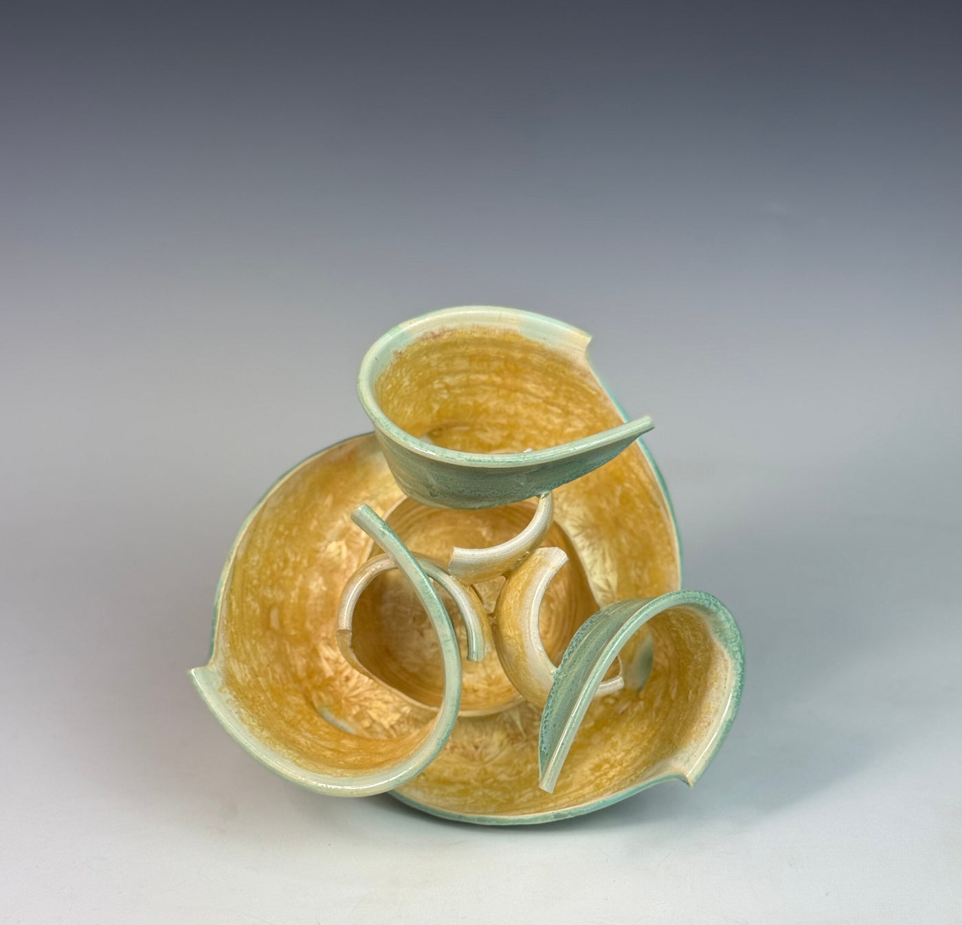 Crystalline Ikebana Topiary in Celadon