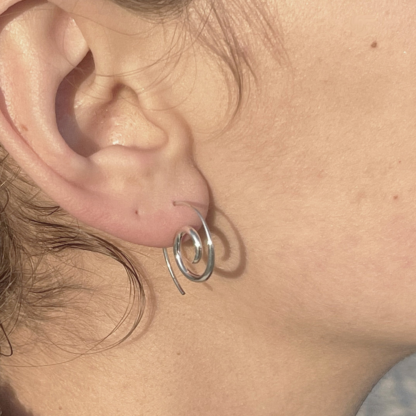 Small Swirl Hoop Earrings