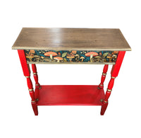 Red Woodland Console Table