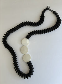 Three White Circles Necklace