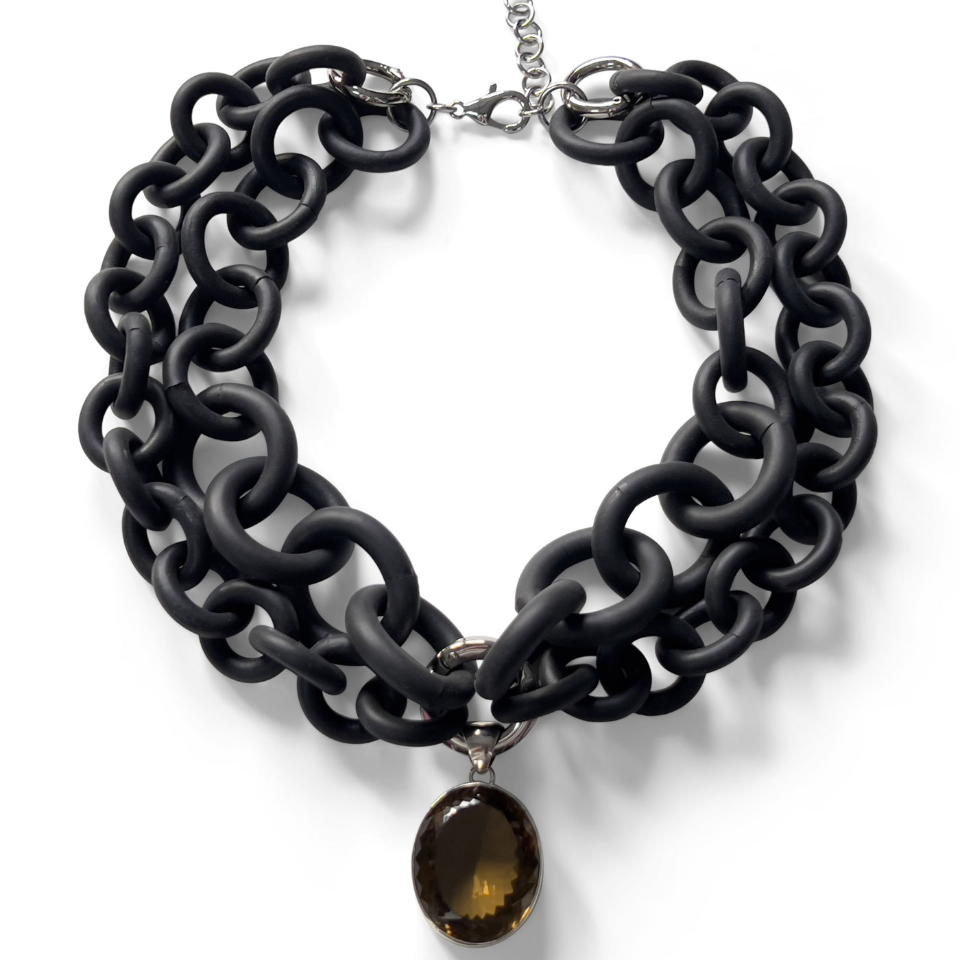 Lemon Topaz Convertible Rubber Necklace II
