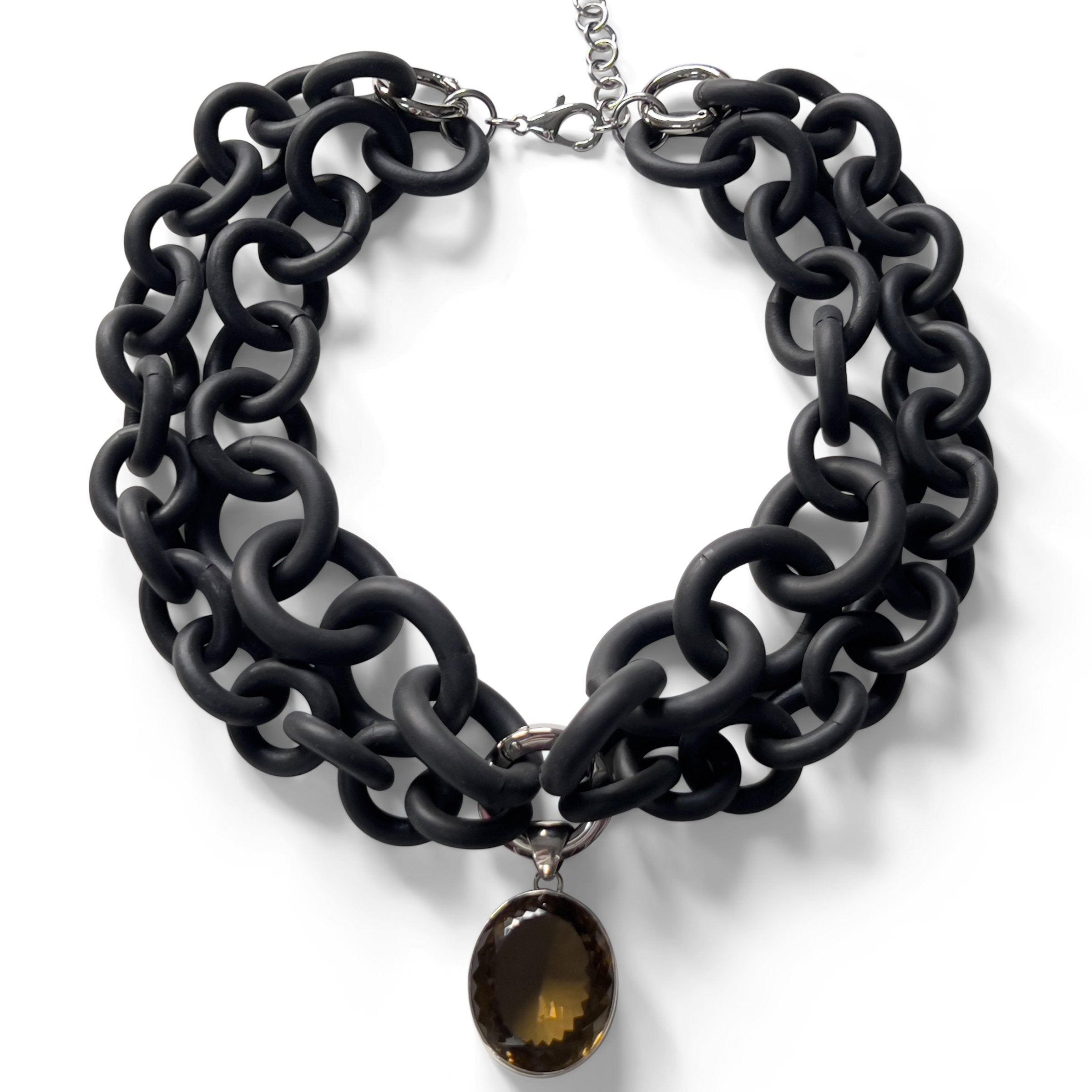 Lemon Topaz Convertible Rubber Necklace II