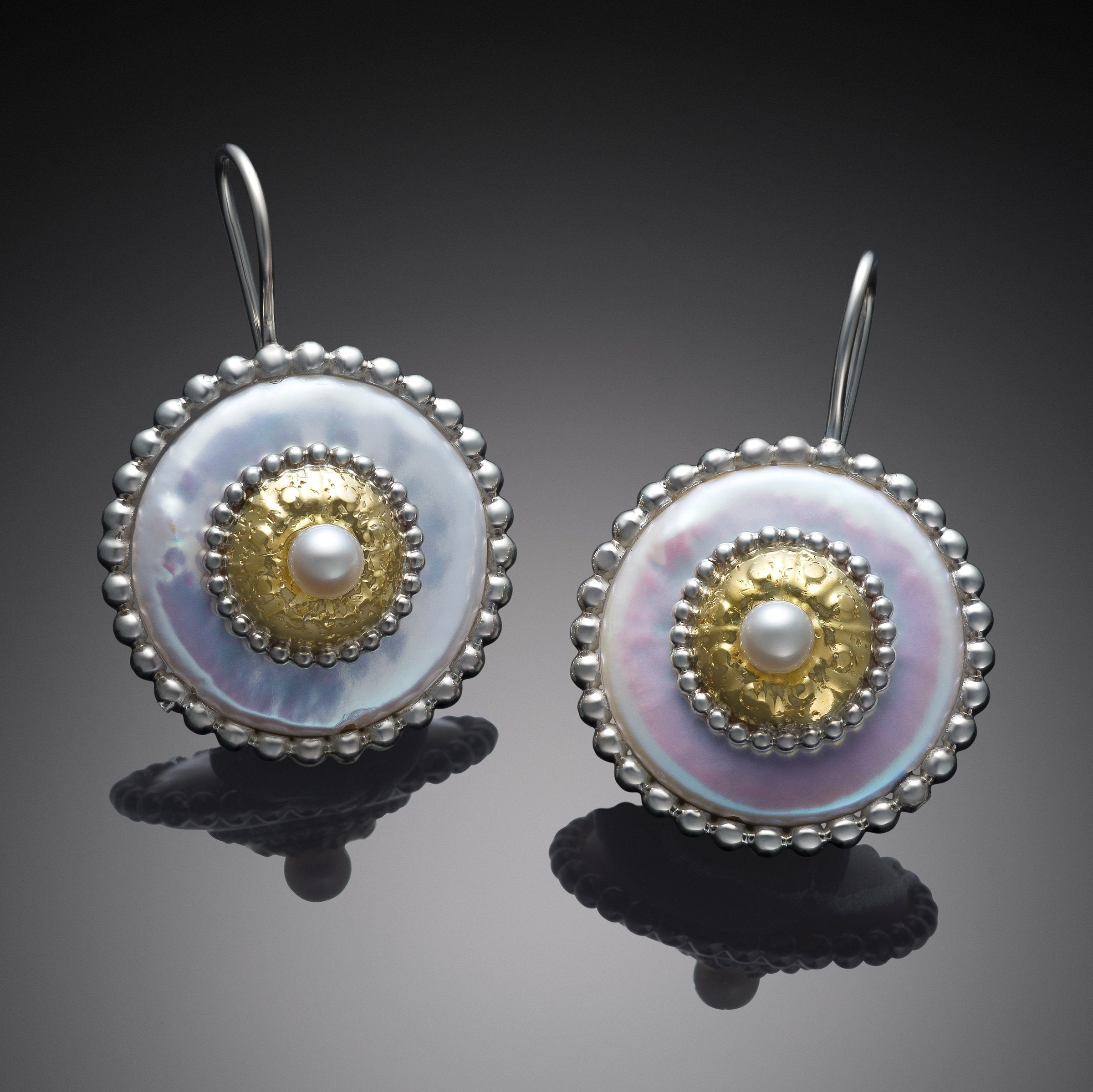 Pearl Medallion Earrings