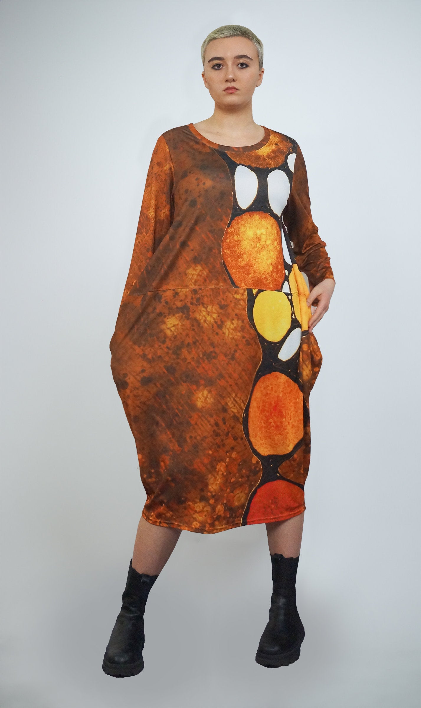 Stained Glass Terracotta Bubble dress
