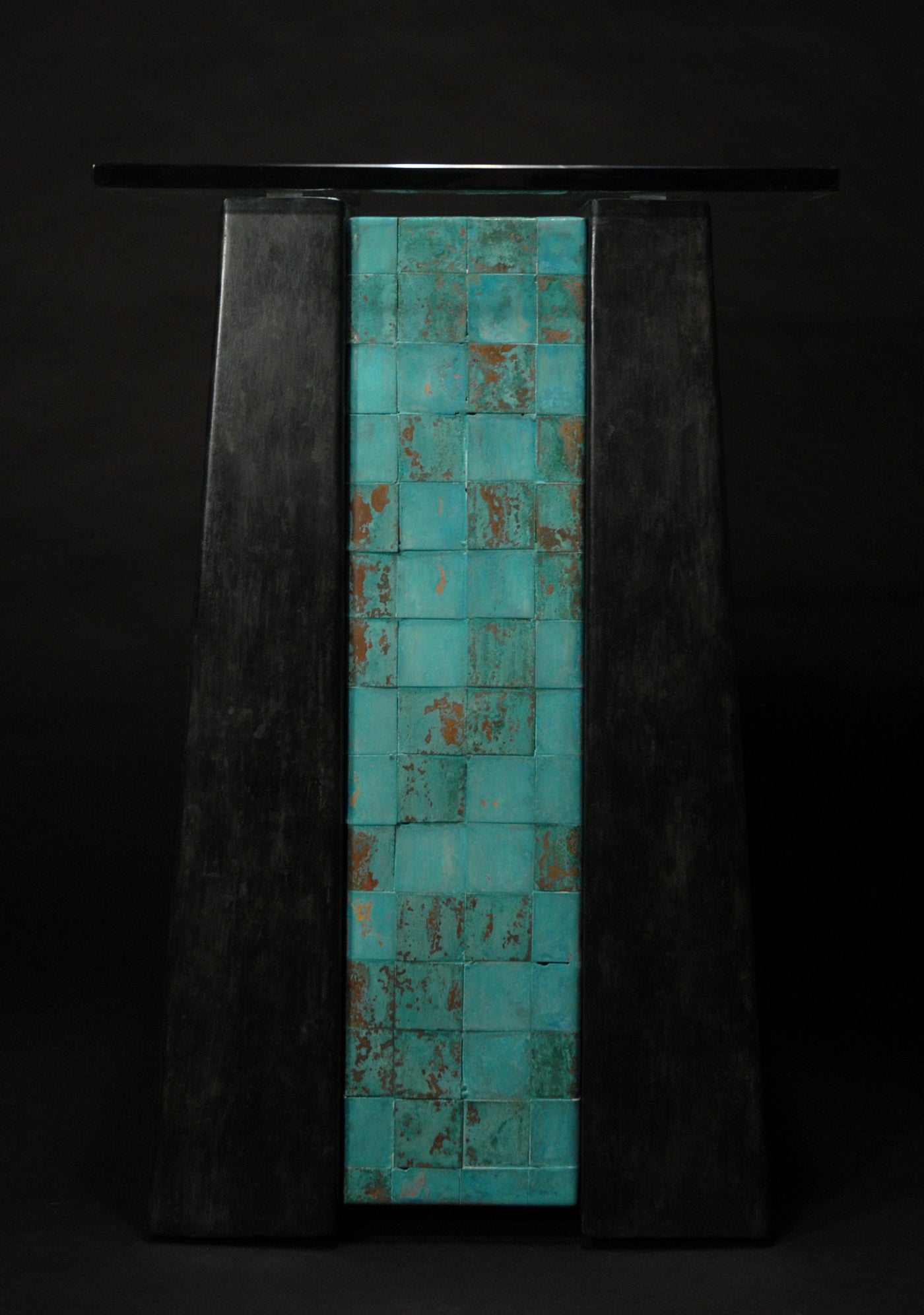 Mayan Pillar Pedestal Table
