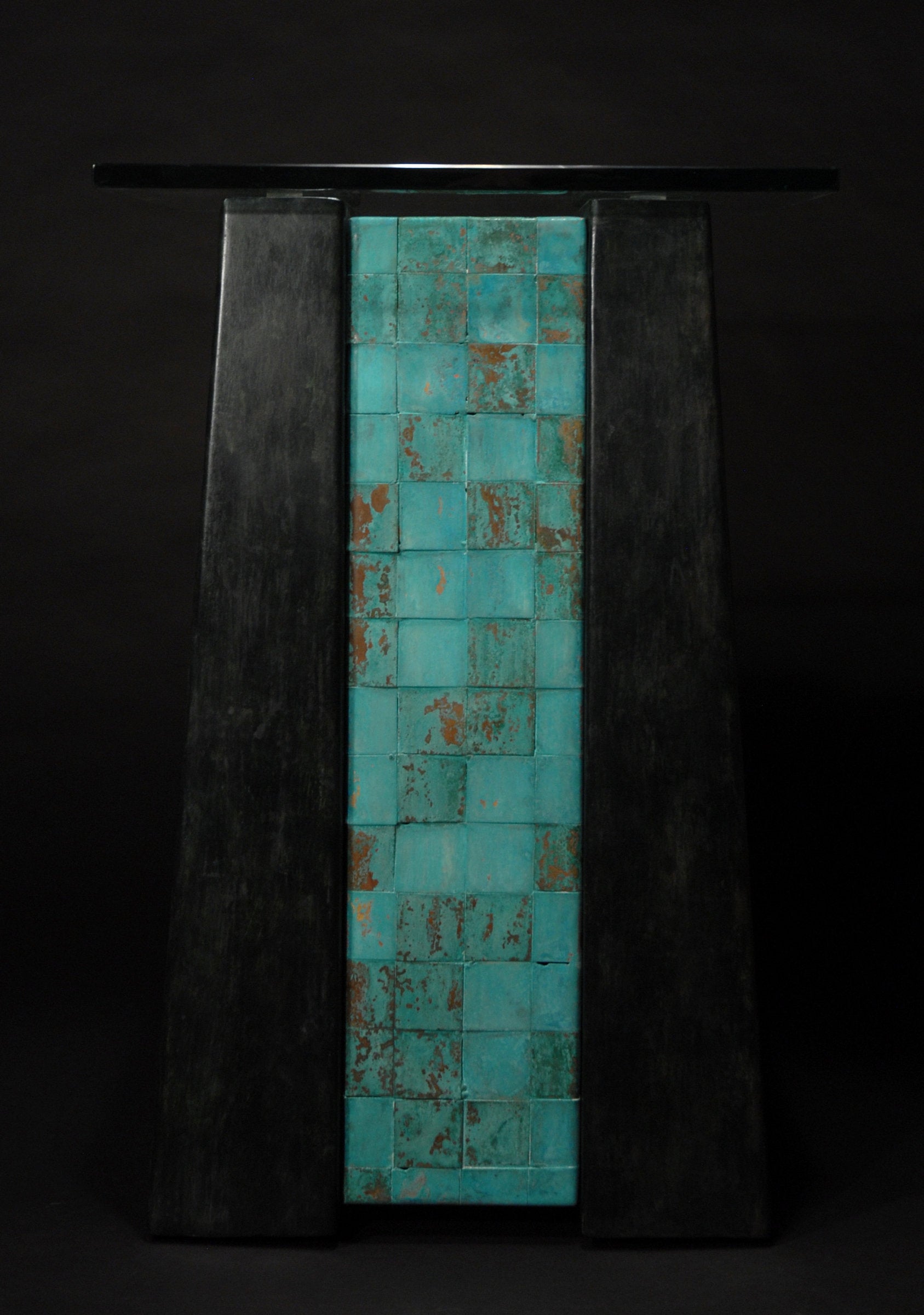 Mayan Pillar Pedestal Table