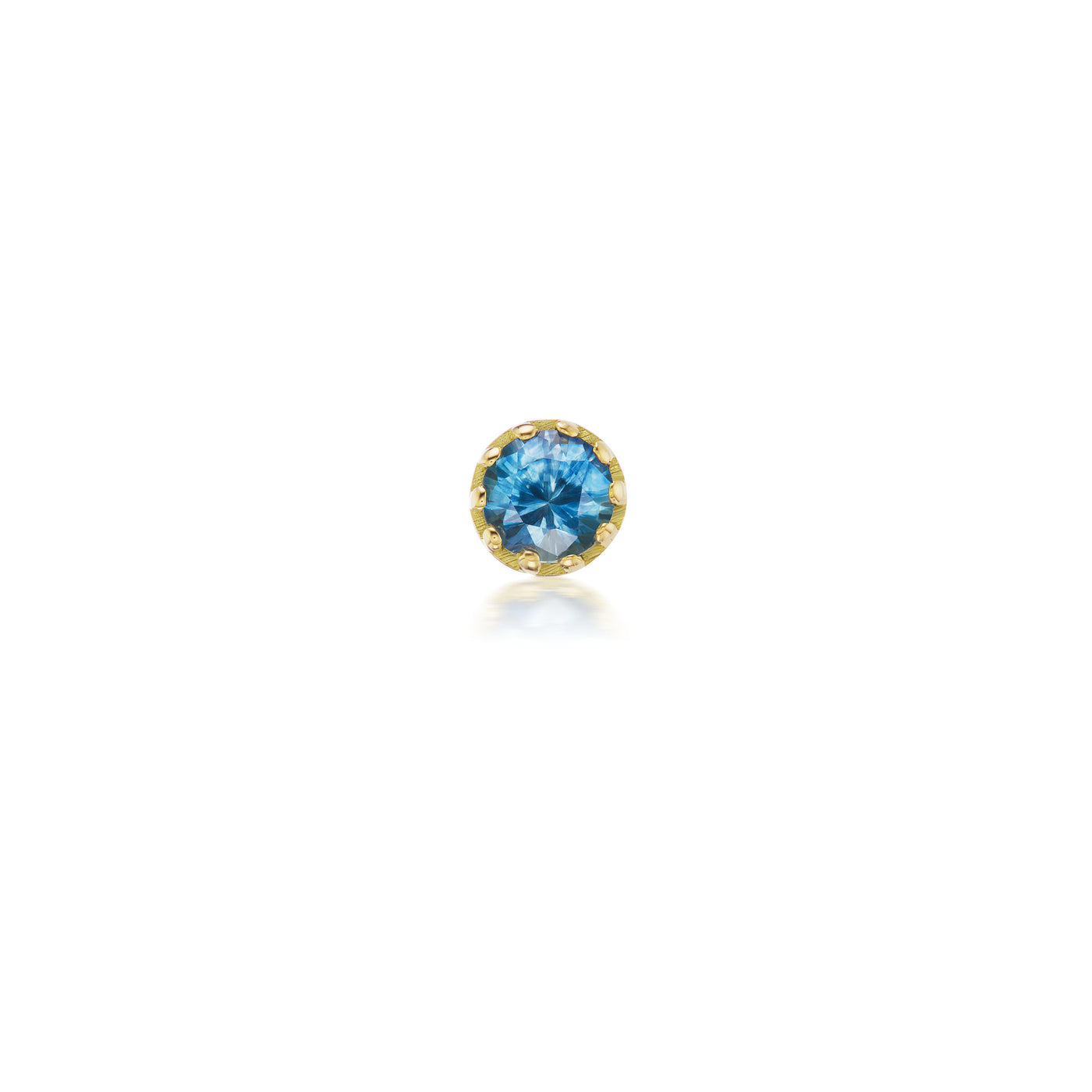 Single Sapphire Pronged Bezel Stud
