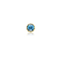 Single Sapphire Pronged Bezel Stud