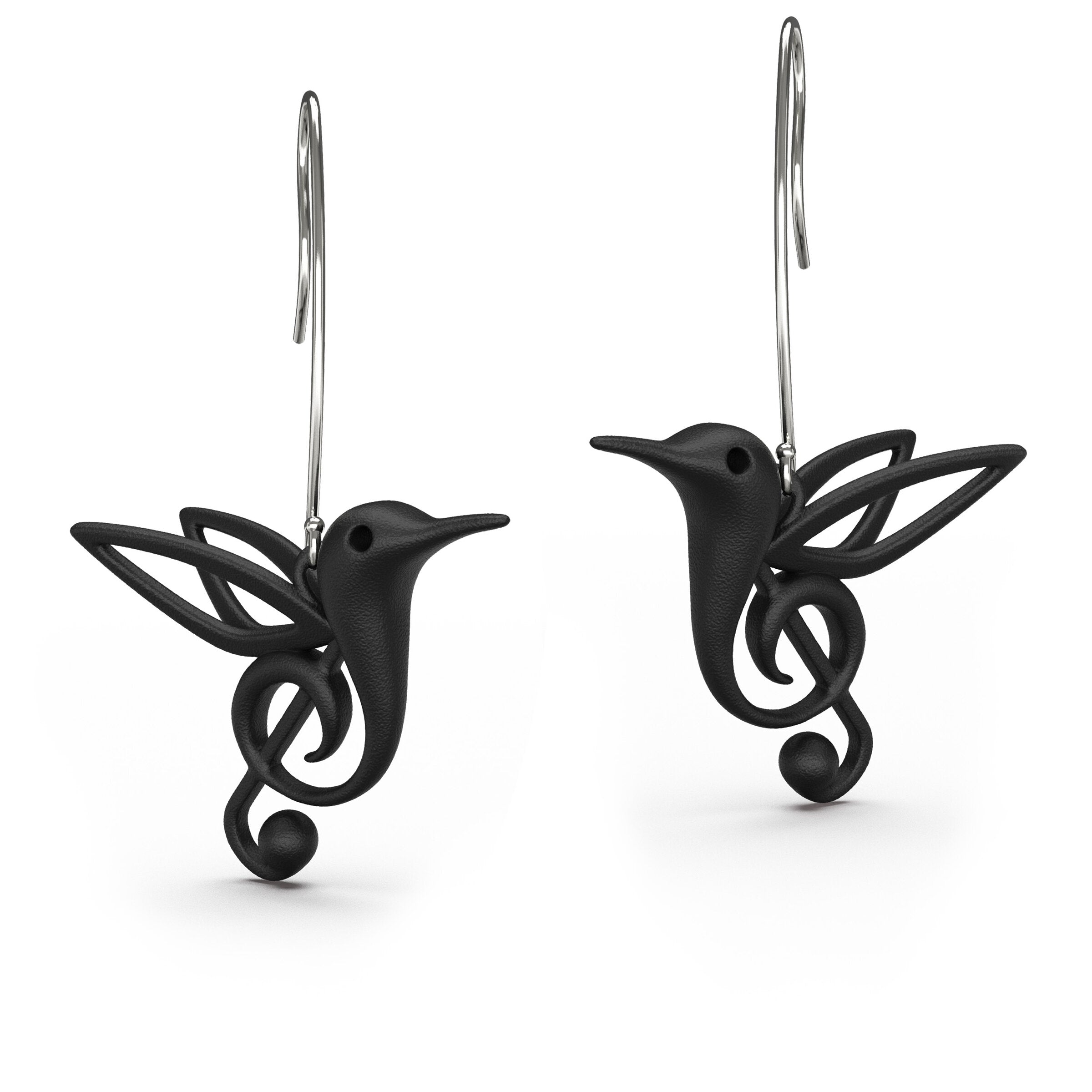 Long Songbird Dangle Earrings