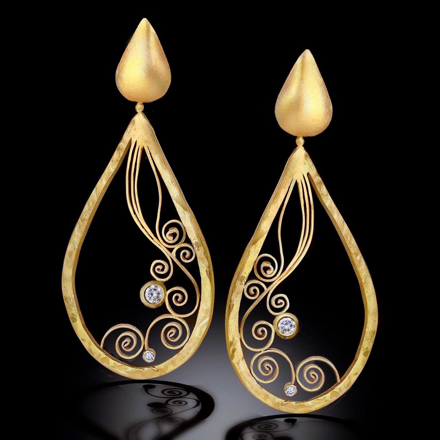 Teardrop Swirls Earrings