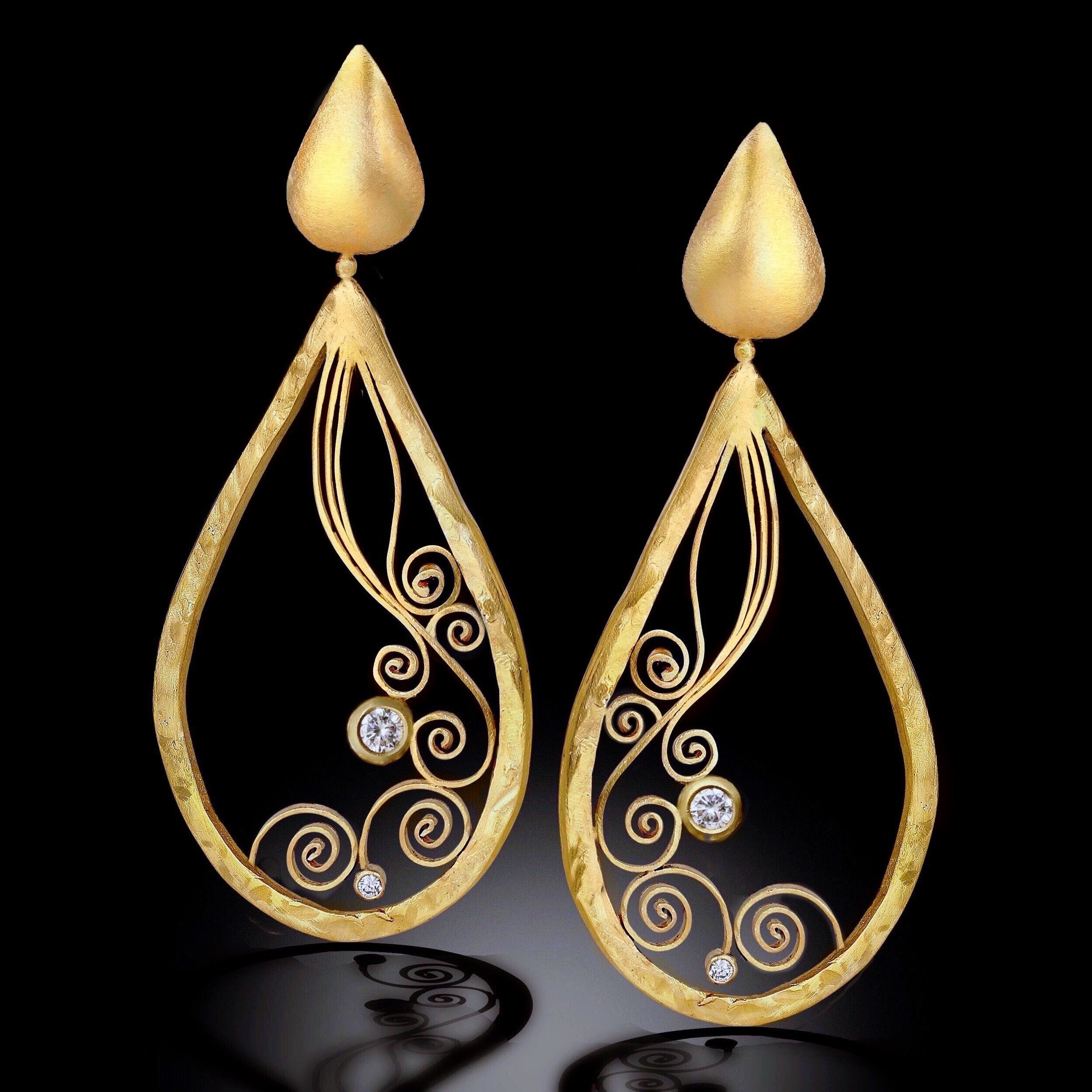 Teardrop Swirls Earrings
