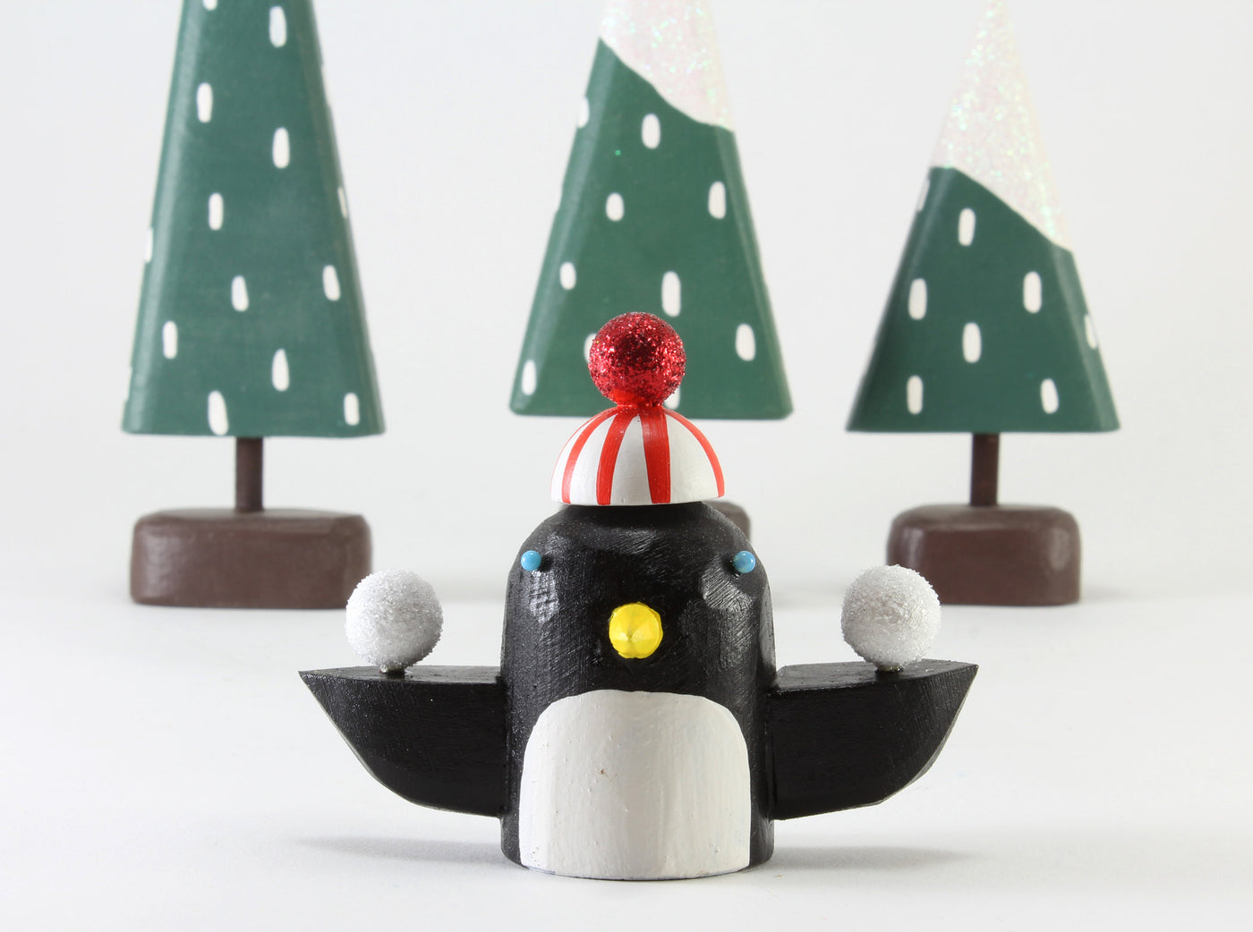 Penguin with Snowballs
