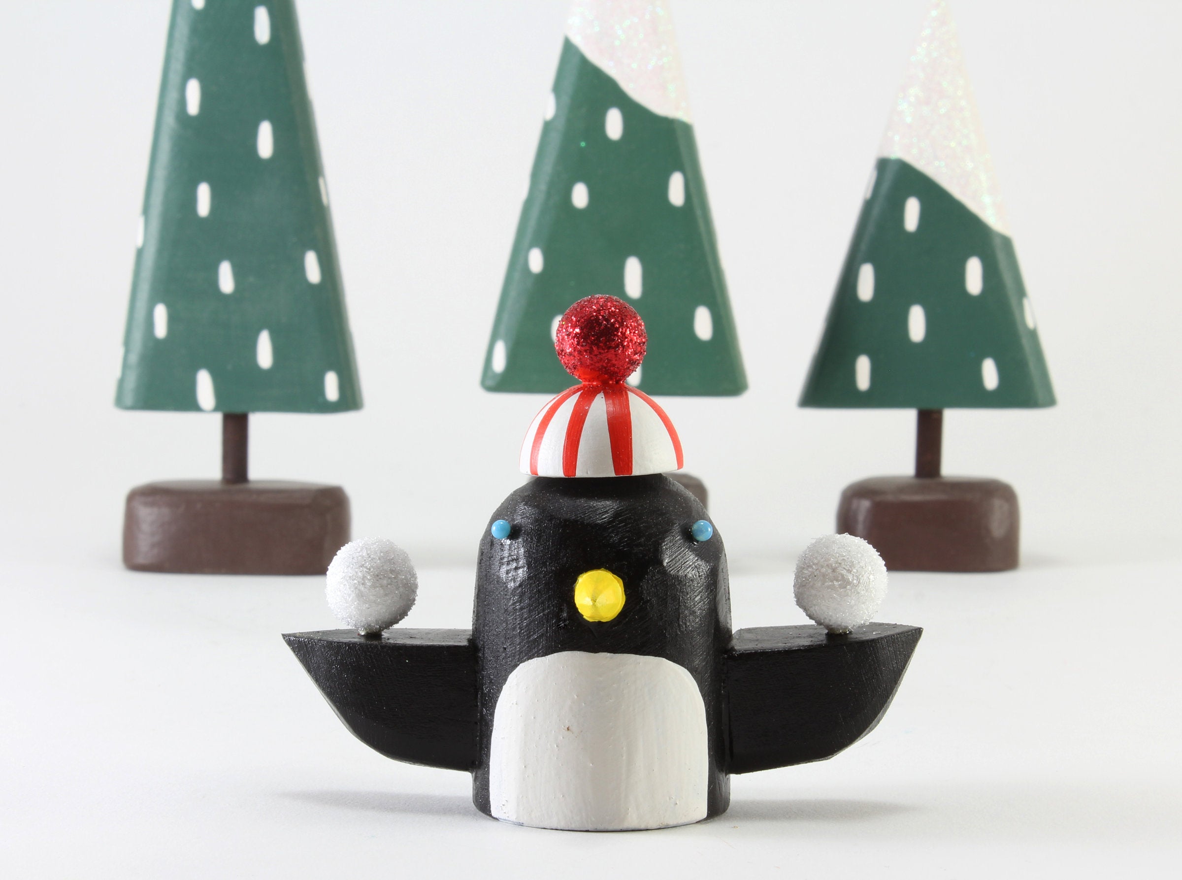 Penguin with Snowballs