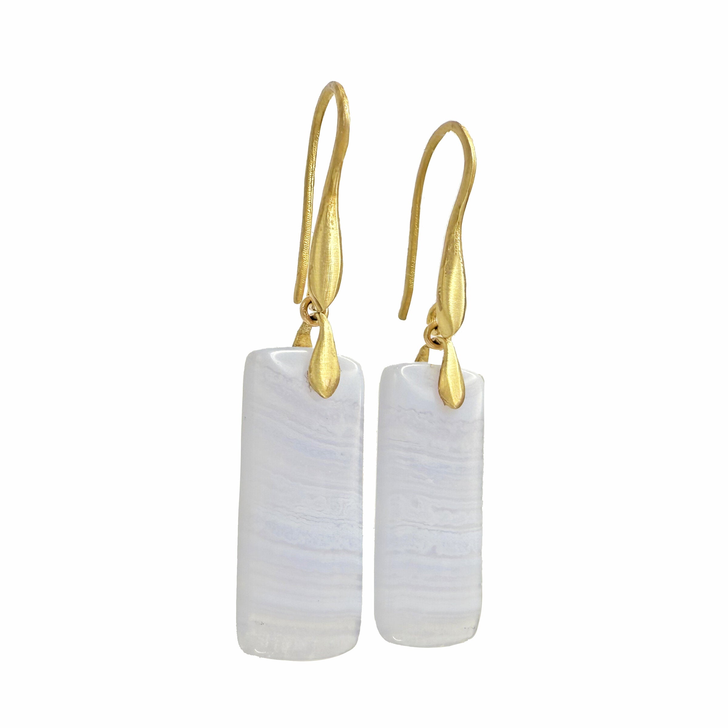 Blue Lace Agate Dancing Earrings