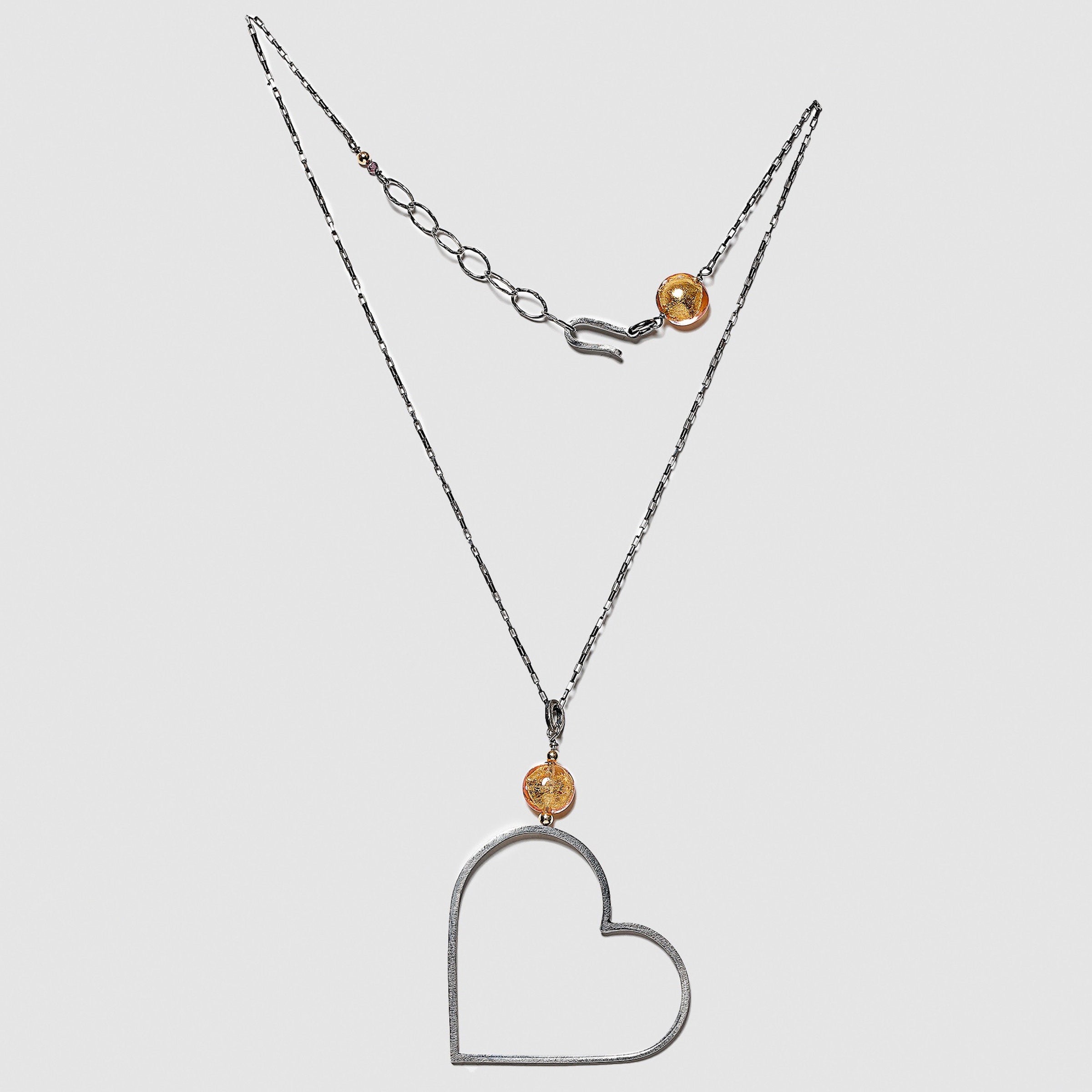 Heart/Murano Glass Necklace