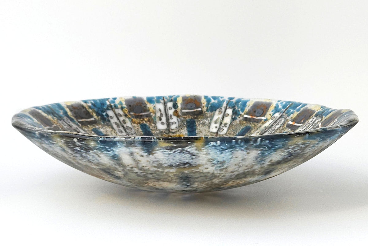 Blue Glass Mandala Bowl