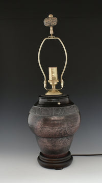 Beach Stone Raku Table Lamp