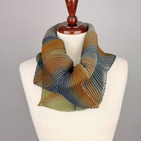 Pleated Silk Loop Scarf